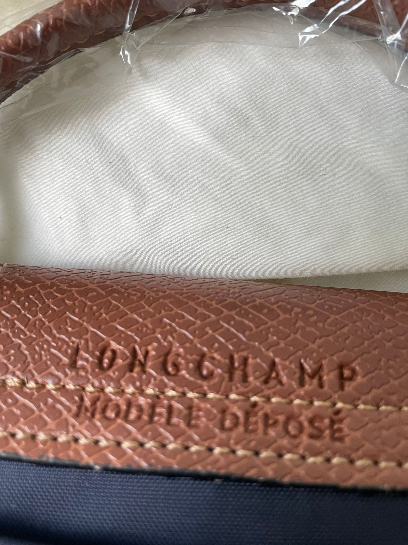 Longchamp Le Pliage Pouch with Handle (Navy Blue)