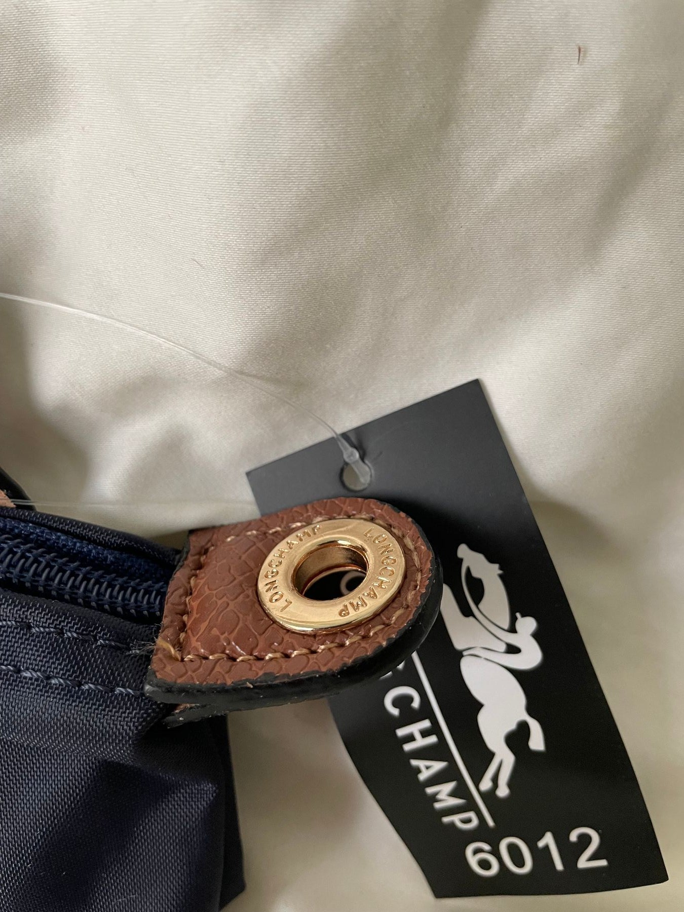 Longchamp Le Pliage Pouch with Handle (Navy Blue)