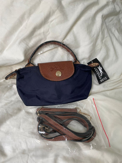 Longchamp Le Pliage Pouch with Handle (Navy Blue)