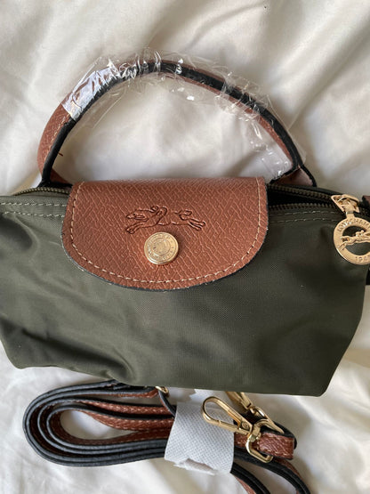 Longchamp Le Pliage Pouch with Handle (Forest Green)