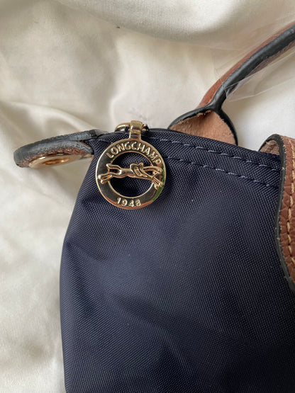 Longchamp Le Pliage Pouch with Handle (Navy Blue)