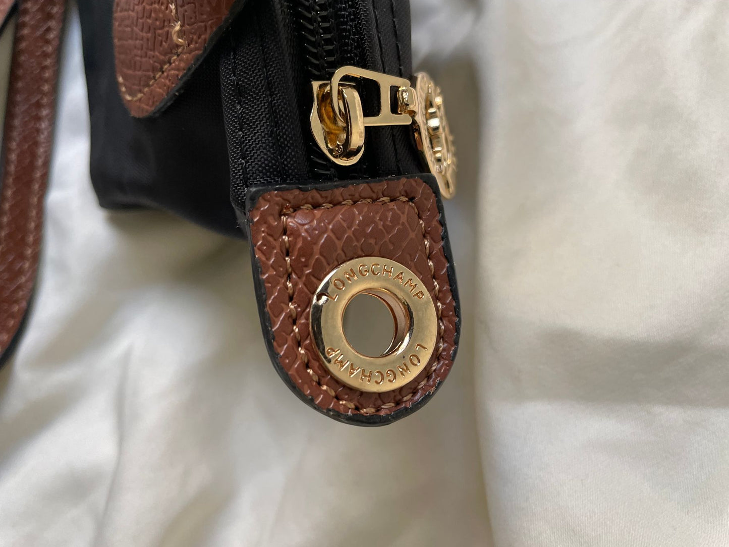 Longchamp Le Pliage Pouch with Handle (Forest Green)