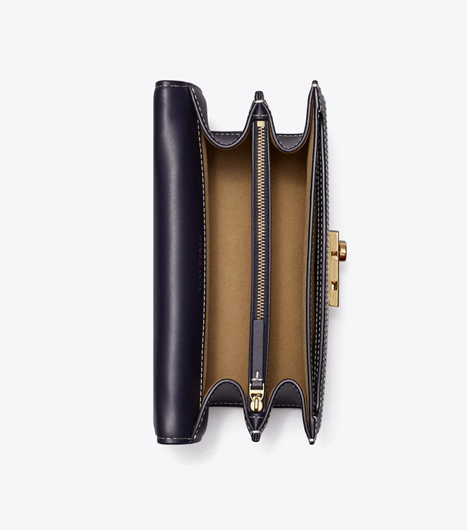 Tory Burch T Monogram Shoulder Bag (Navy)