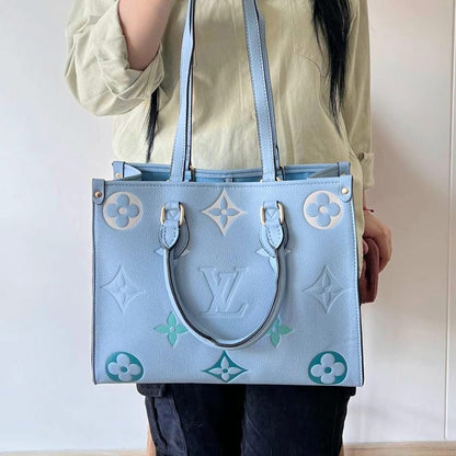 Louis Vuitton OnTheGo MM Large Tote Bag (Sky Blue)