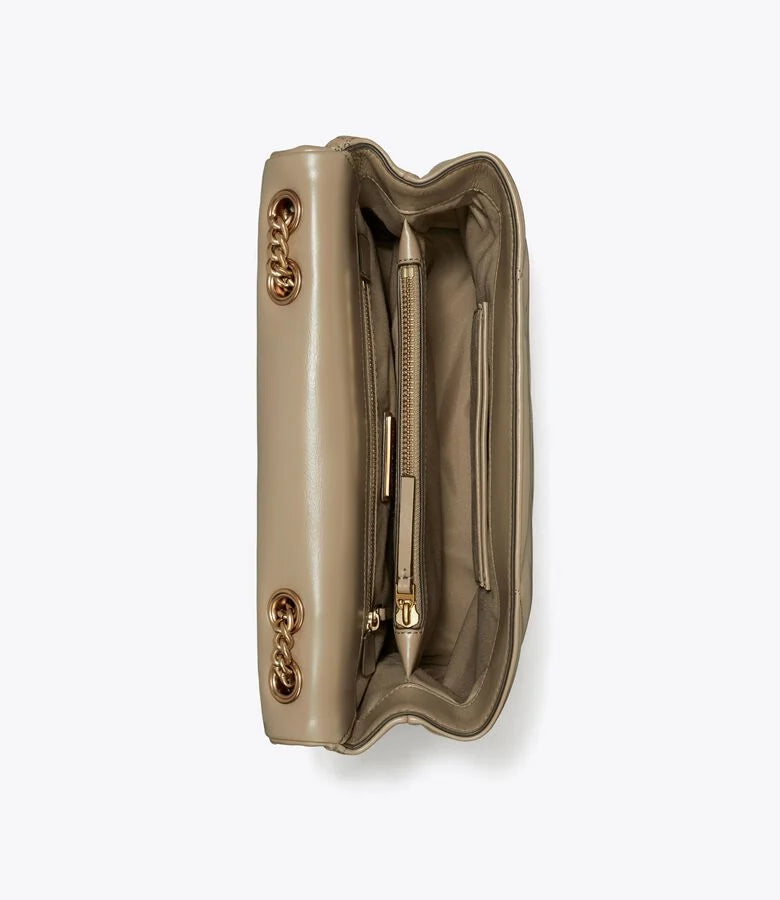 Tory Burch Kira Diamond Quilt Convertible Shoulder Bag (Khaki)