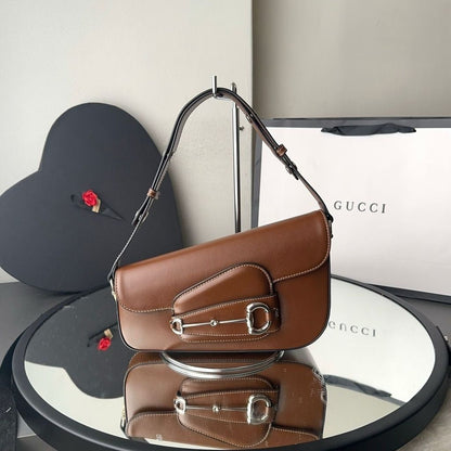 GUCCI Horsebit 1955 Monogrammed Bag
