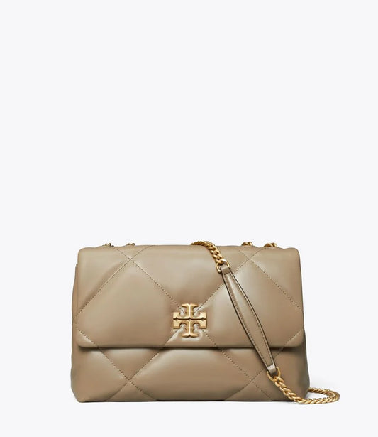 Tory Burch Kira Diamond Quilt Convertible Shoulder Bag (Khaki)