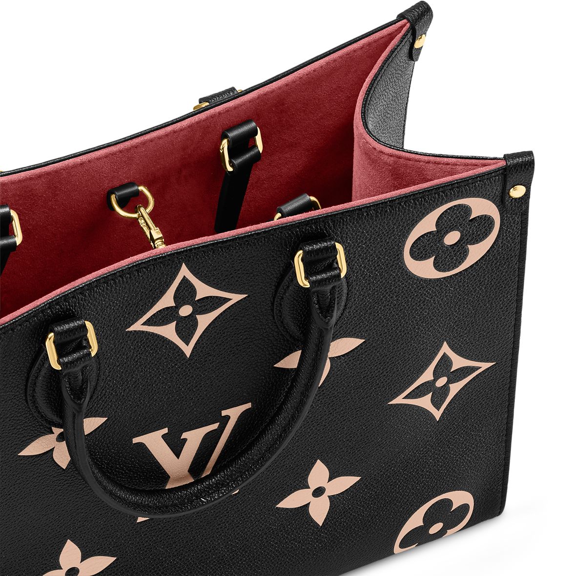 Louis Vuitton OnTheGo MM Large Tote Bag Monogram Emprinte (Black)