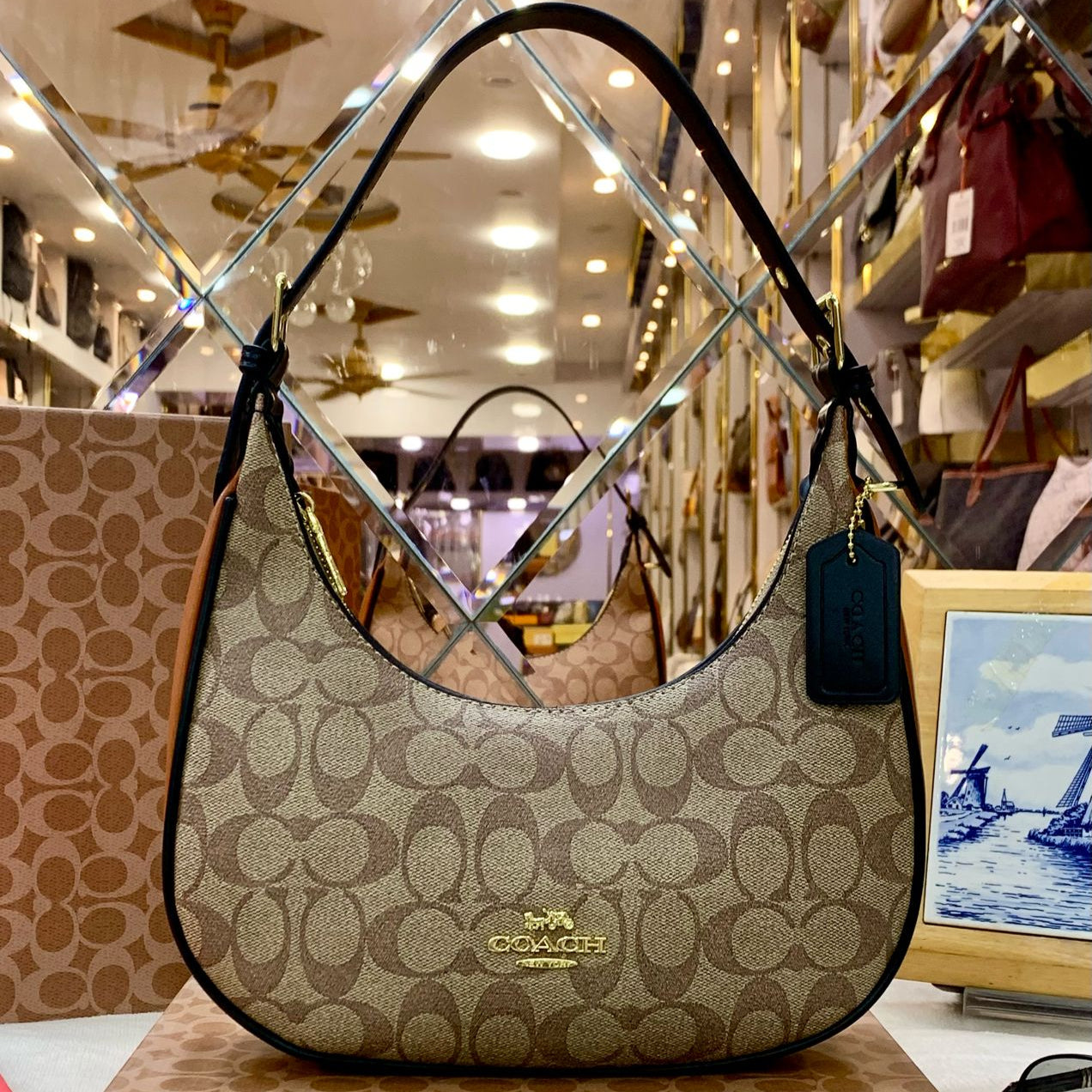 COACH Bailey Hobo Shoulder Bag Canvas Design