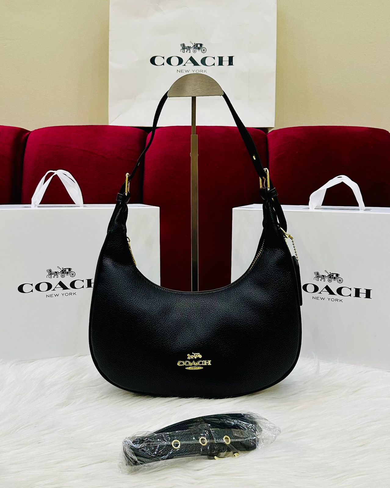 COACH Bailey Hobo Shoulder Bag Leather Design