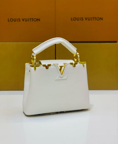 Louis Vuitton Capucines BB Hand Bag (White)