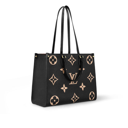 Louis Vuitton OnTheGo MM Large Tote Bag Monogram Emprinte (Black)