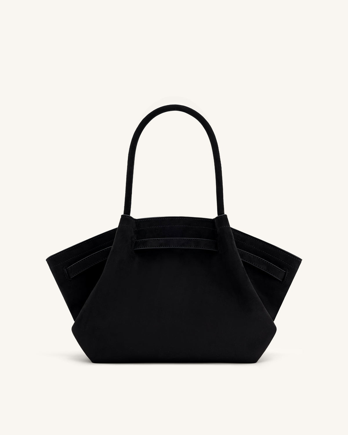 JW PIE Hana Medium Faux Suede Tote Bag Medium (Black)