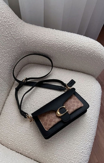 COACH Tabby 26 Black and Beige Canvas Design