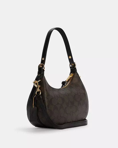Coach Kleo Hobo in Signature Canvas (Dark Brown)