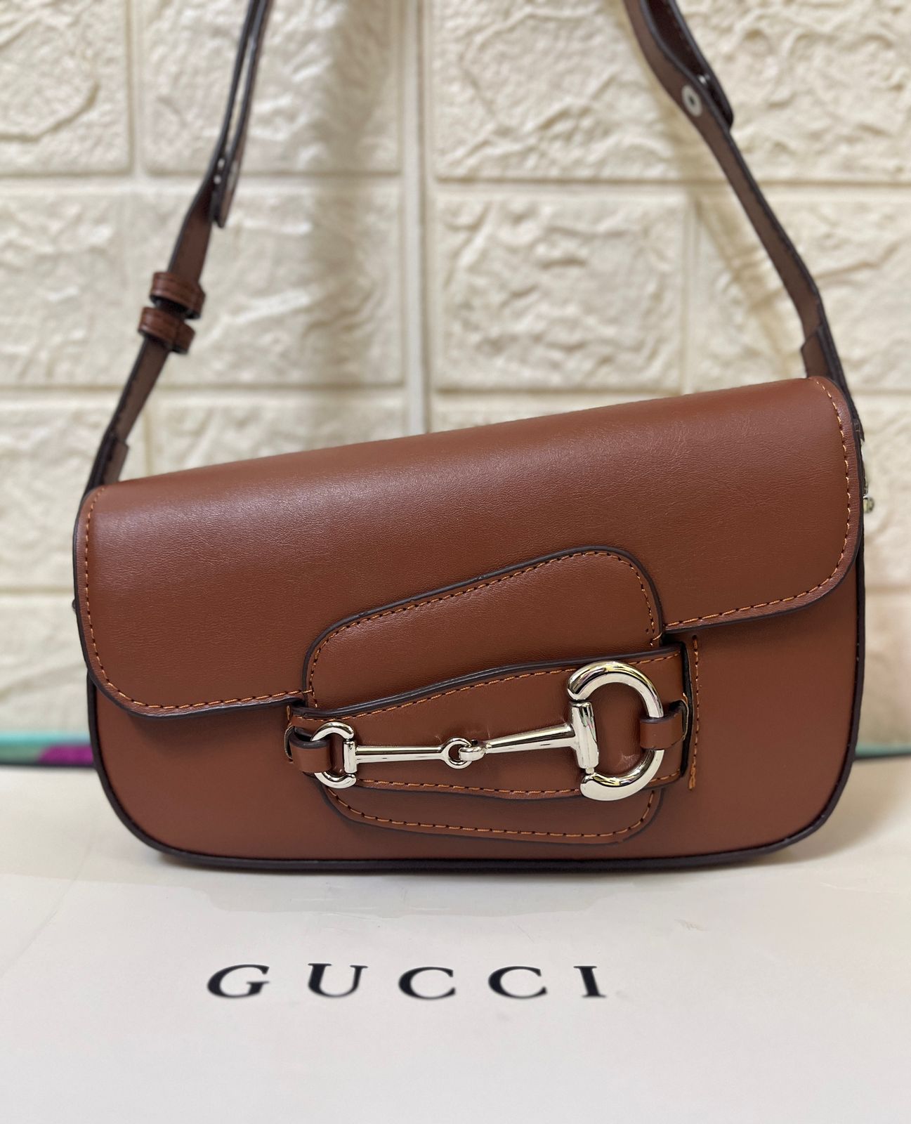 GUCCI Horsebit 1955 Monogrammed Bag