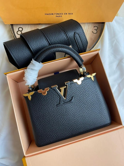 Louis Vuitton Capucines BB Hand Bag (Black)