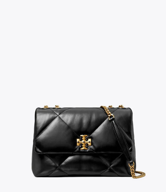 Tory Burch Kira Diamond Quilt Convertible Shoulder Bag (Black)