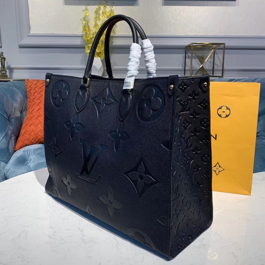 Louis Vuitton OnTheGo MM Large Tote Bag (Black)