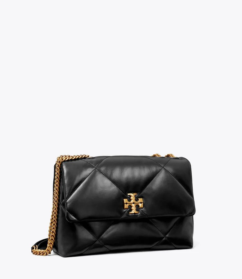 Tory Burch Kira Diamond Quilt Convertible Shoulder Bag (Black)
