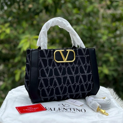 VALENTINO Small V Logo Signature Toile Iconographe Handbag