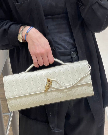 Bottega Venetta Andiamo Clutch Bag (White)