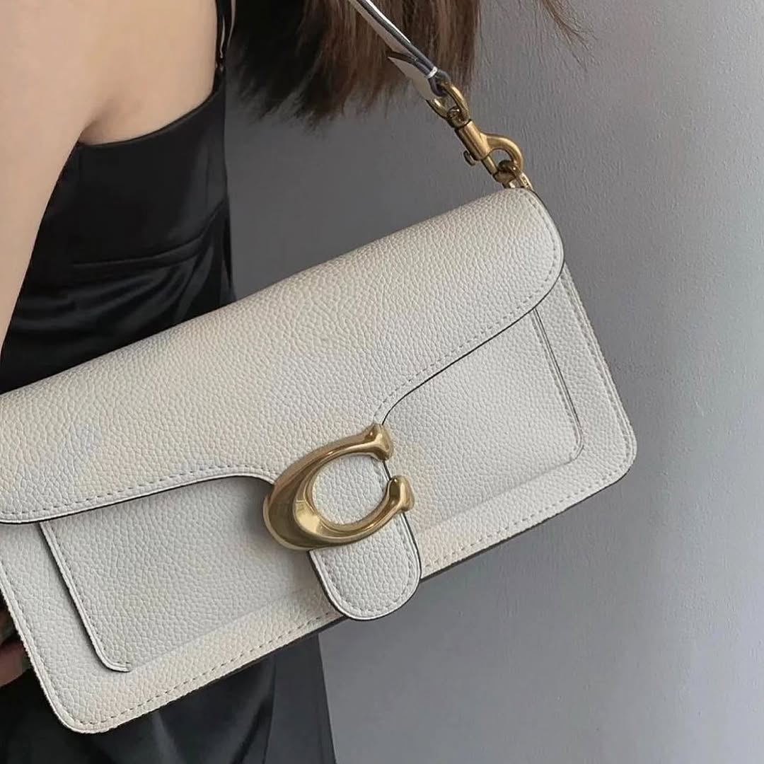 COACH Tabby 26 Bag White Leather