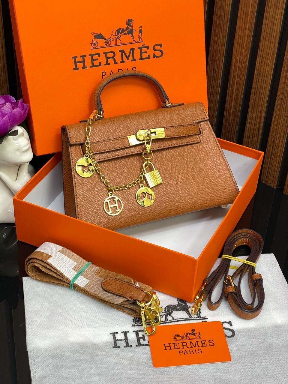 Hermes Mini Kelly 20 Bag Brown