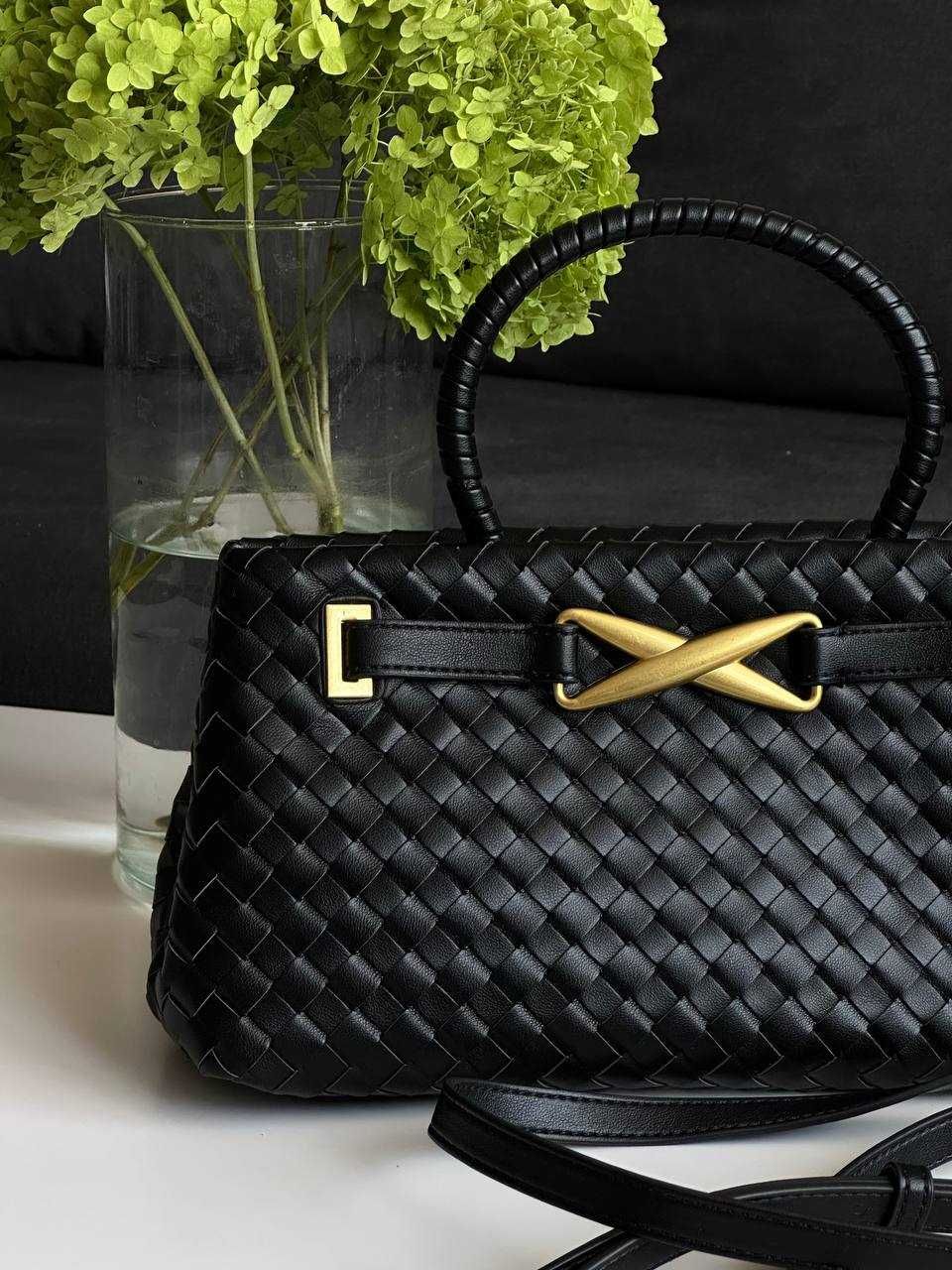 JW PIE Elora Woven Tote Bag (Black)