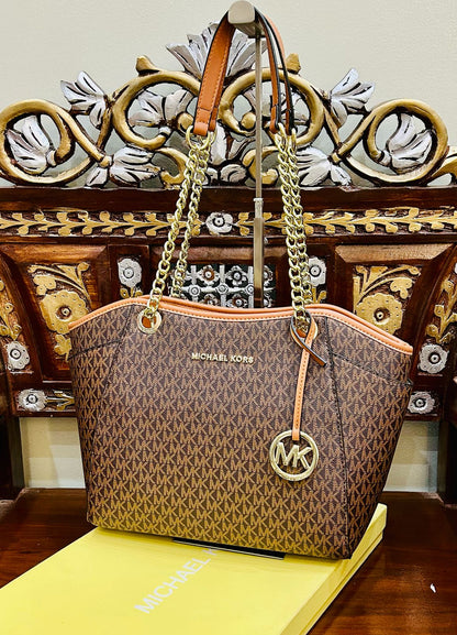 MICHAEL KORS Jet Set Large Chain Handle Tote Bag