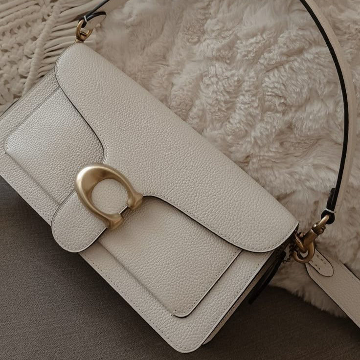 COACH Tabby 26 Bag White Leather