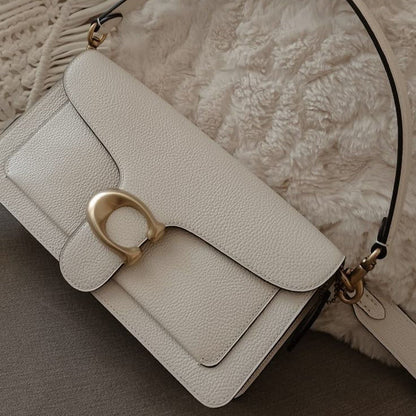 COACH Tabby 26 Bag White Leather