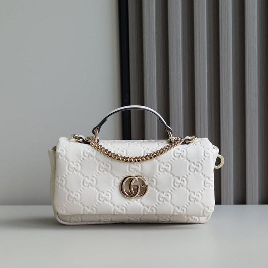 Gucci GG Milano small top handle bag (White)