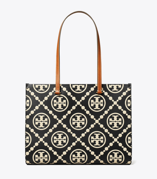 Tory Burch T Monogram Contrast Embossed Tote Bag
