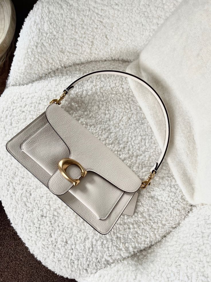 COACH Tabby 26 Bag White Leather