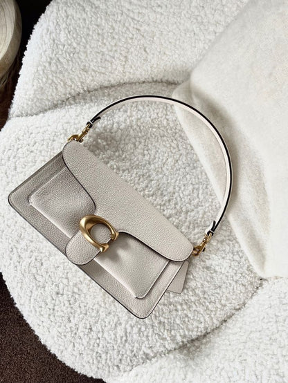 COACH Tabby 26 Bag White Leather
