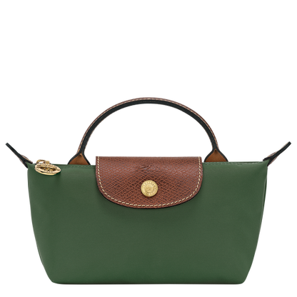 Longchamp Le Pliage Pouch with Handle (Forest Green)