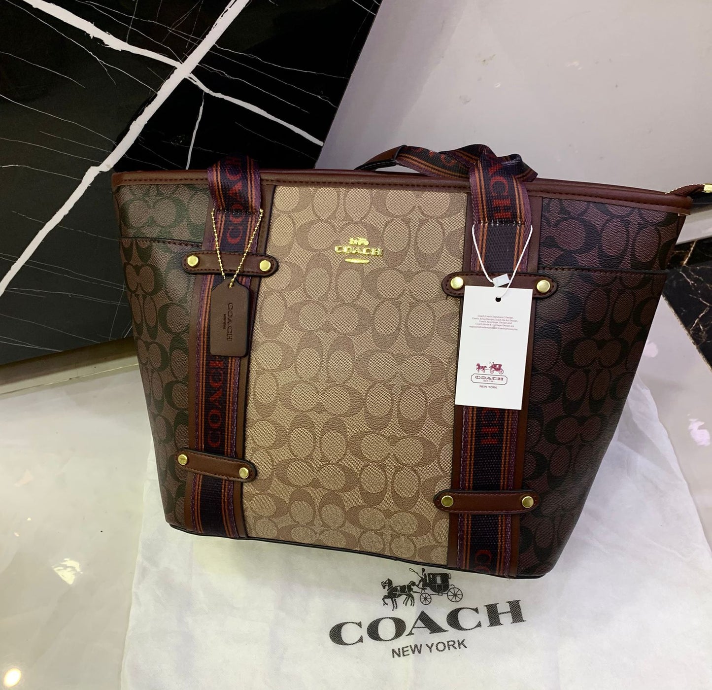 Coach Ashton Tote Bag in Signature Canvas.