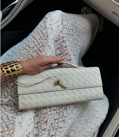 Bottega Venetta Andiamo Clutch Bag (White)