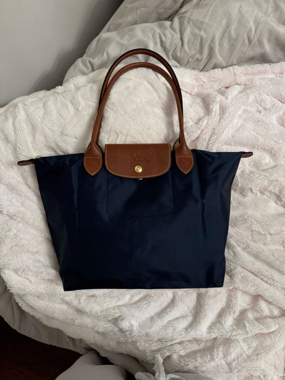 Longchamp Le Pliage M Tote Bag (Navy Blue)