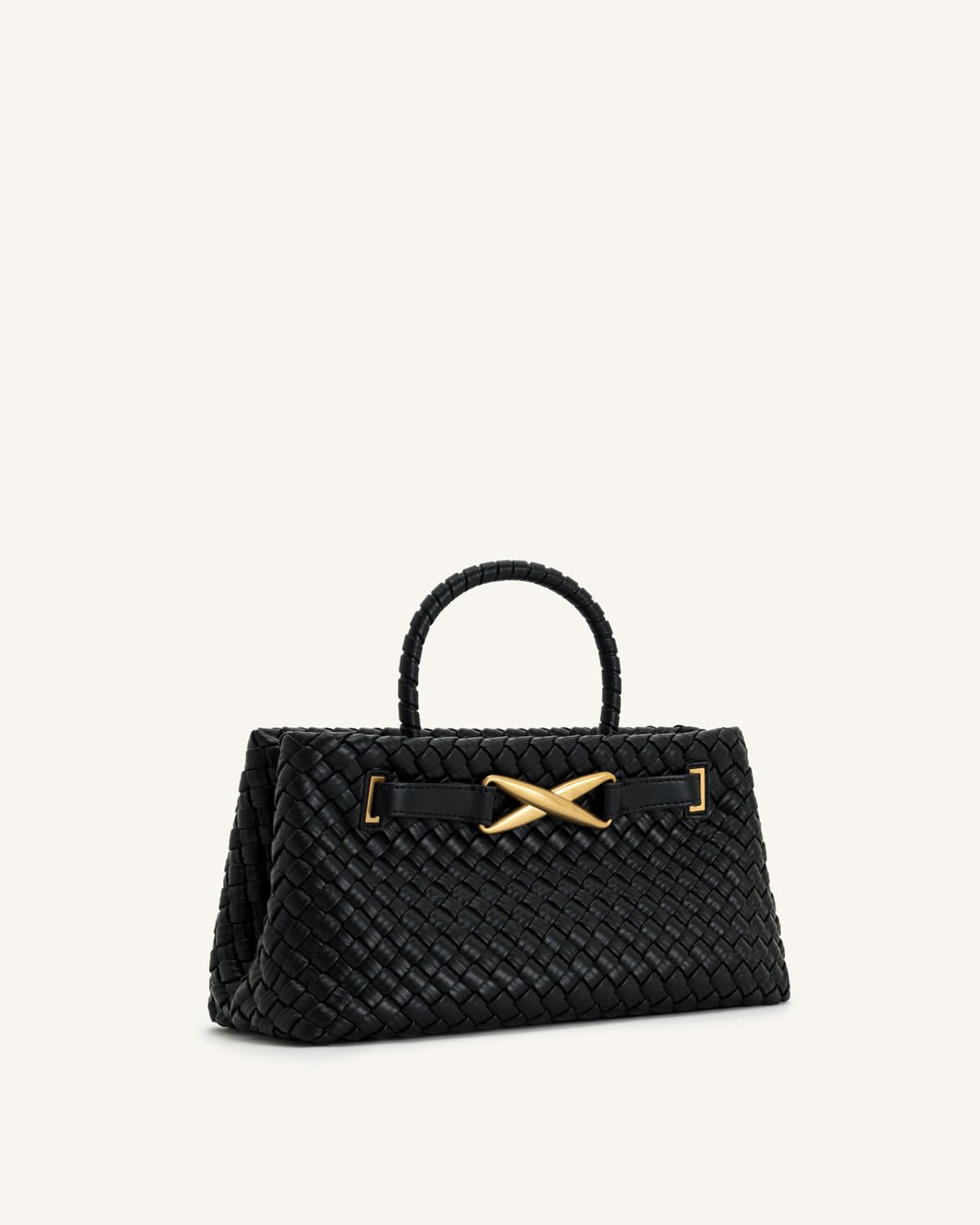 JW PIE Elora Woven Tote Bag (Black)