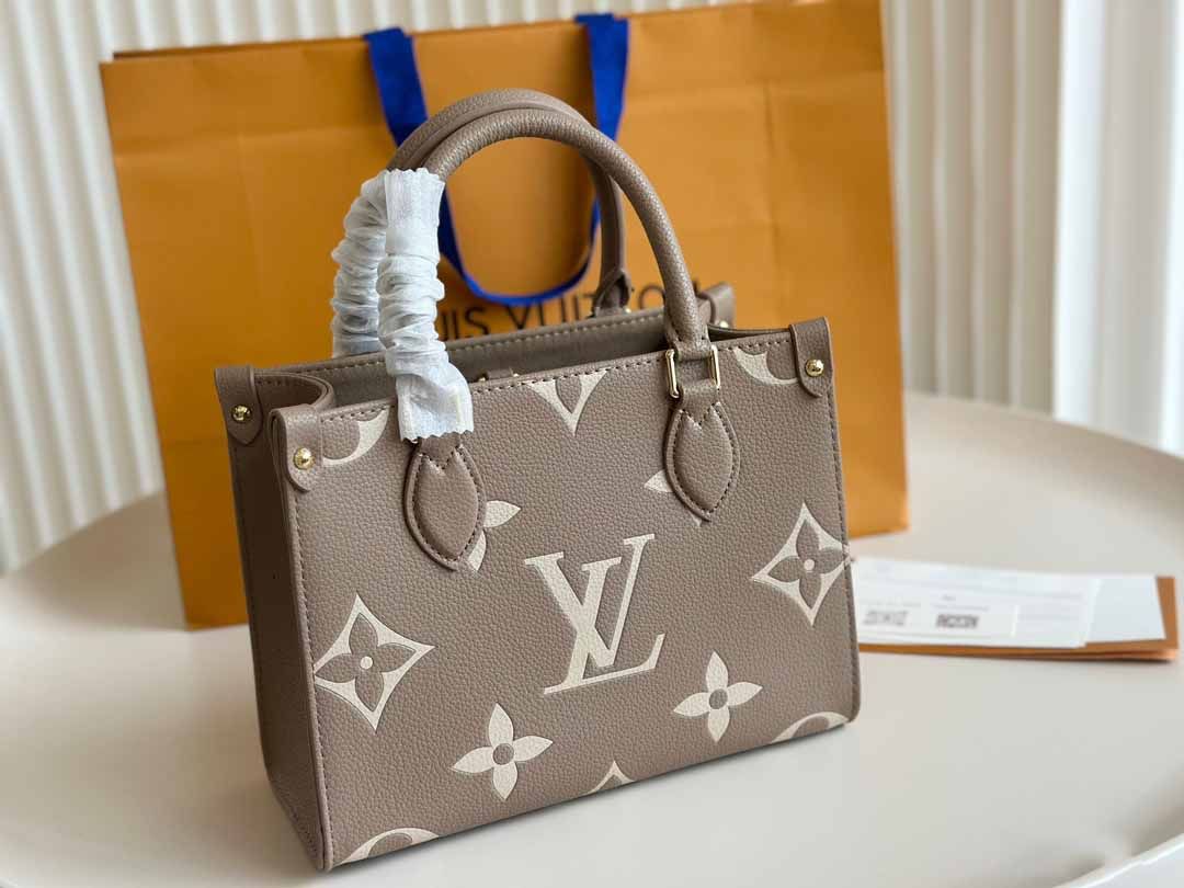 LOUIS VUITTON Empreinte On The Go PM ( Beige )