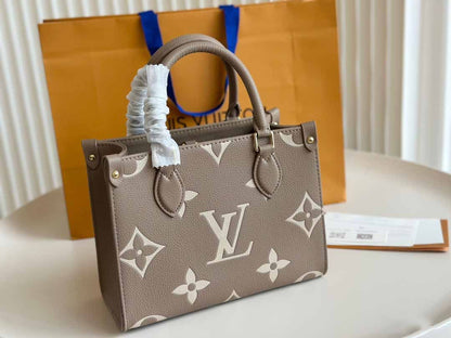 LOUIS VUITTON Empreinte On The Go PM ( Beige )
