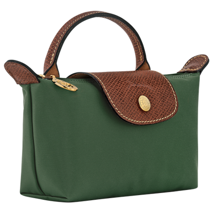 Longchamp Le Pliage Pouch with Handle (Forest Green)