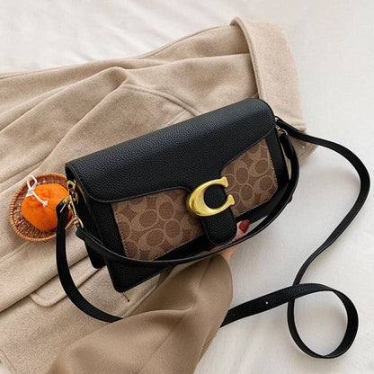 COACH Tabby 26 Black and Beige Canvas Design