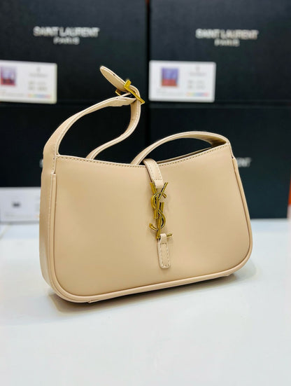 Saint Laurent Hobo Shoulder Bag (Cream)