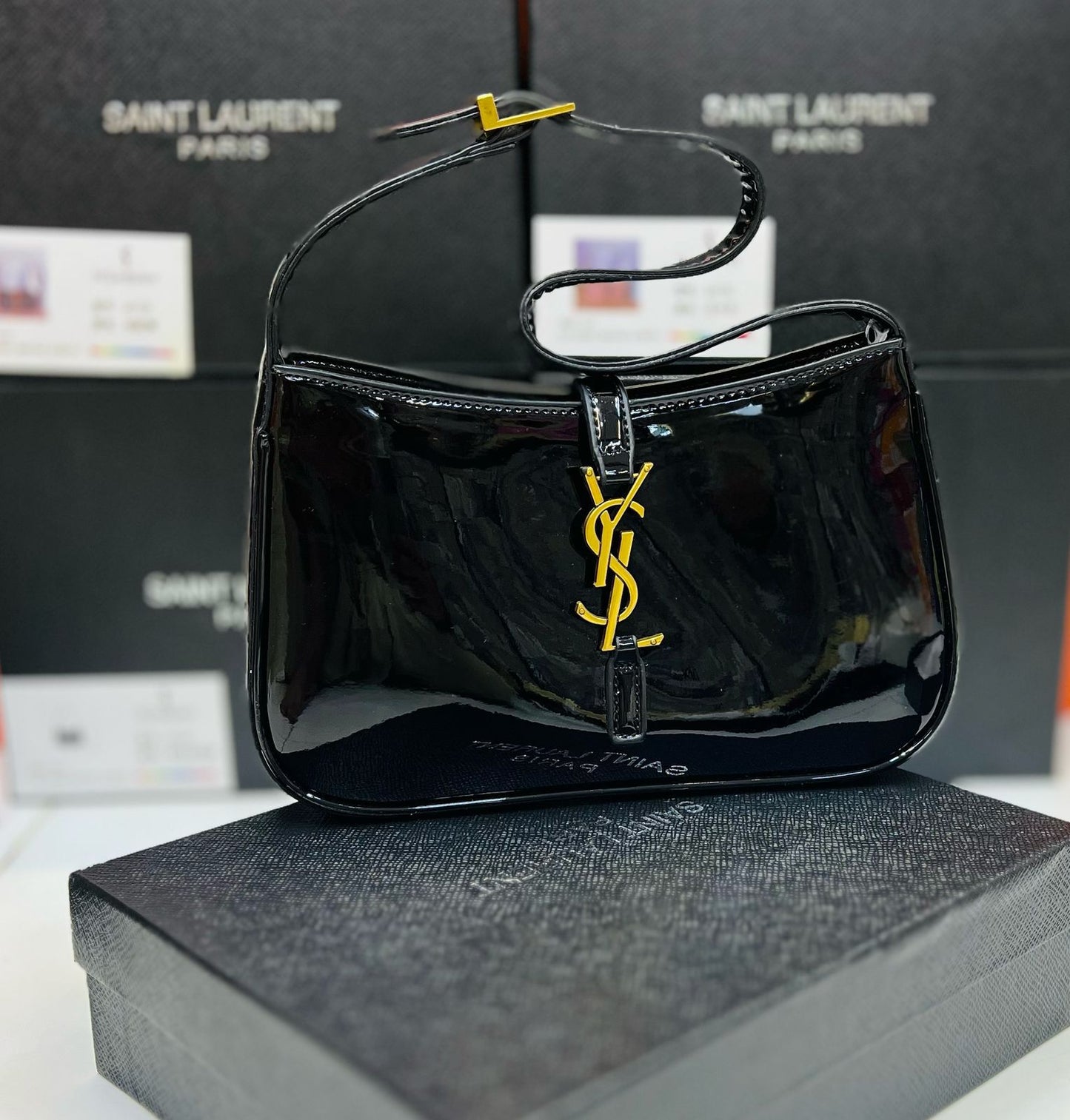 Saint Laurent Hobo Shoulder Bag With PU Leather