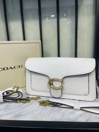 COACH Tabby 26 Bag White Leather