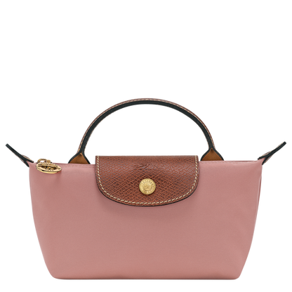 Longchamp Le Pliage Pouch with Handle (Powder Pink)