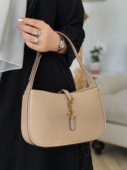 Saint Laurent Hobo Shoulder Bag (Cream)